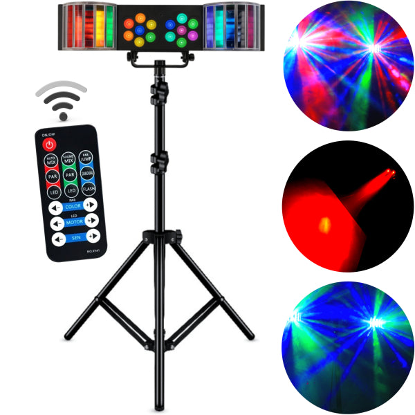 CFX Partyvibe 4 - Dual Derby and Colour Wash effect with stand
