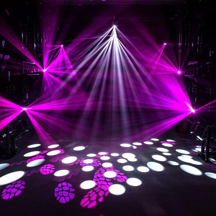 CFX Spin Glide 80w DMX LED Barrel Light with Gobos